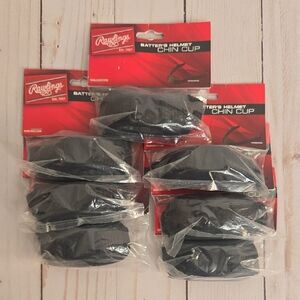 Lot Of 7 ~ Rawlings ~ Batter's Helmet Chin Cup With Strap ~ NEW In Packages
